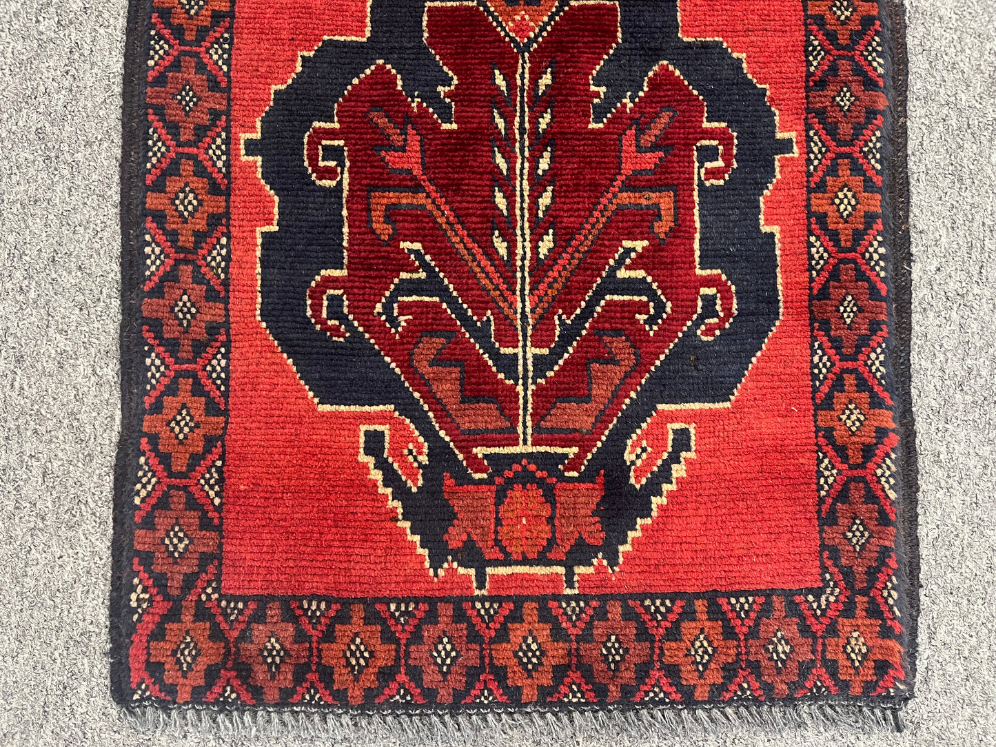 Khal Mohammadi 2X5 Handmade Wool Runner Rug # 12410