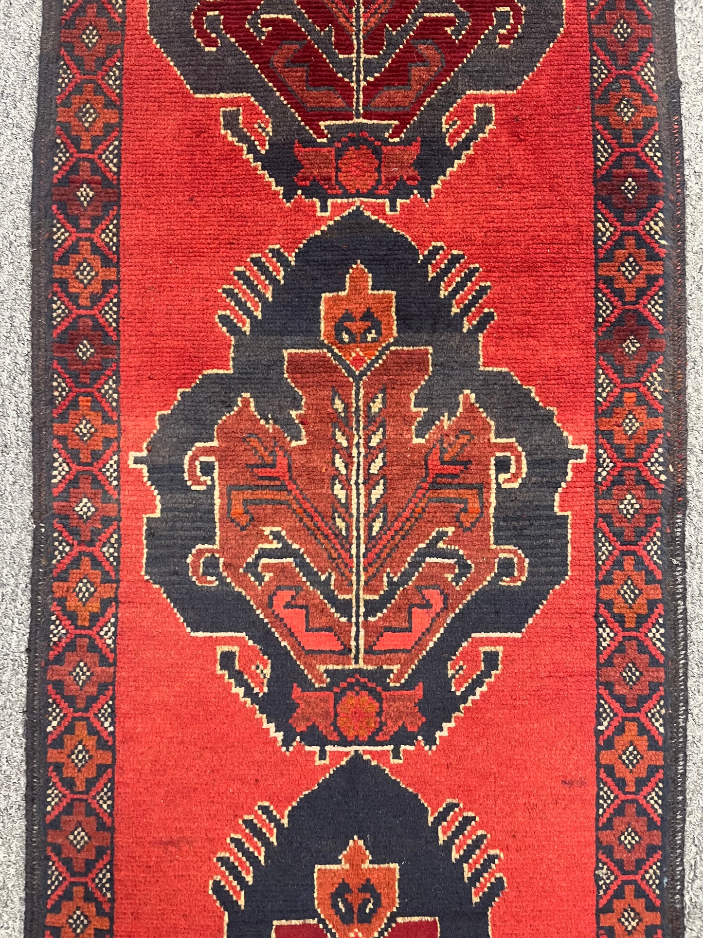 Khal Mohammadi 2X5 Handmade Wool Runner Rug # 12410