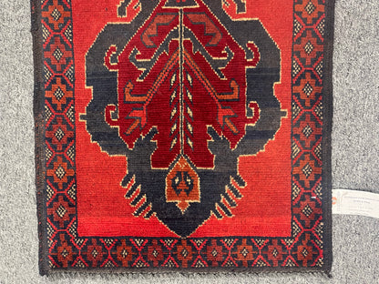 Khal Mohammadi 2X5 Handmade Wool Runner Rug # 12410