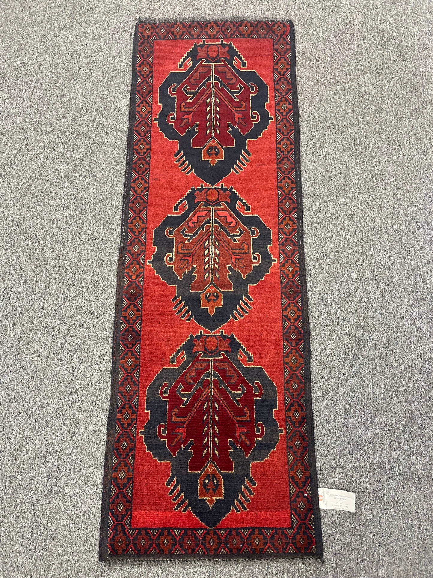 Khal Mohammadi 2X5 Handmade Wool Runner Rug # 12410