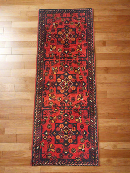 Khal Mohammadi 2X5 Handmade Wool Runner Rug # 12282