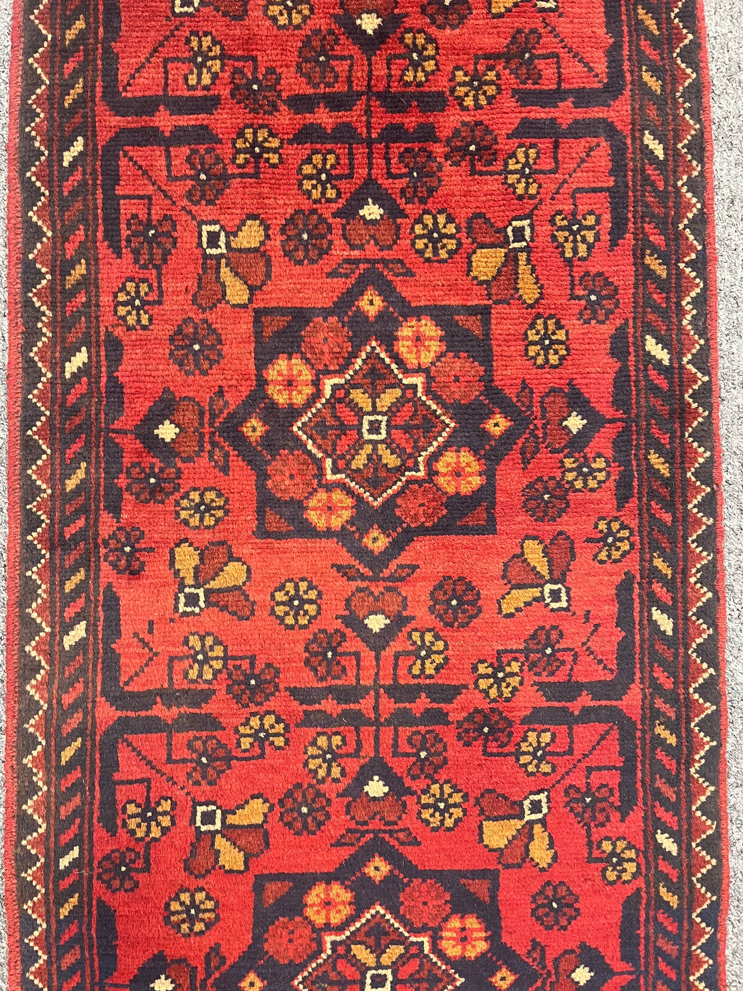 Khal Mohammadi 2X5 Handmade Wool Runner Rug # 12282