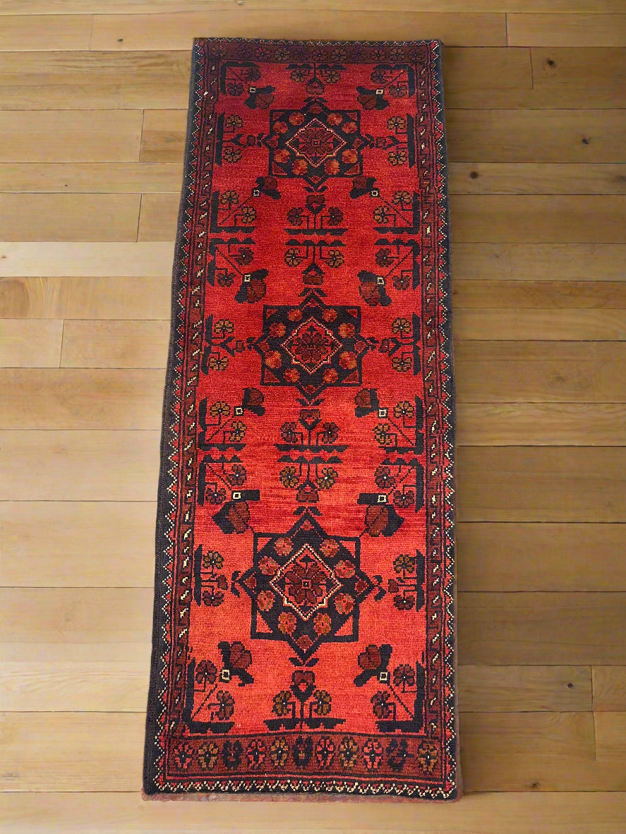 Khal Mohammedi 2X5 Handmade Wool Runner Rug # 12409