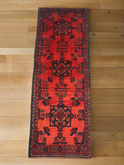 Khal Mohammedi 2X5 Handmade Wool Runner Rug # 12409