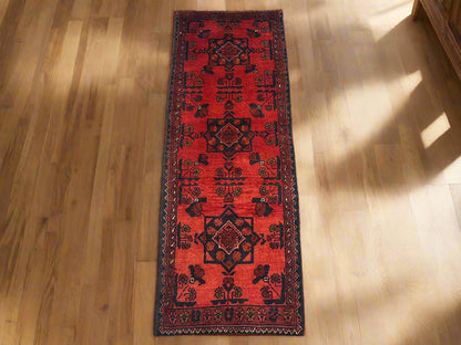 Khal Mohammedi 2X5 Handmade Wool Runner Rug # 12409