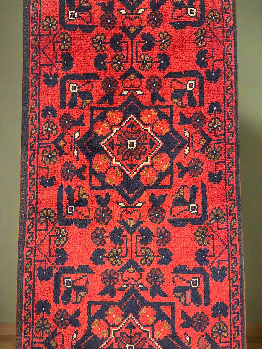 Khal Mohammedi 2X5 Handmade Wool Runner Rug # 12415