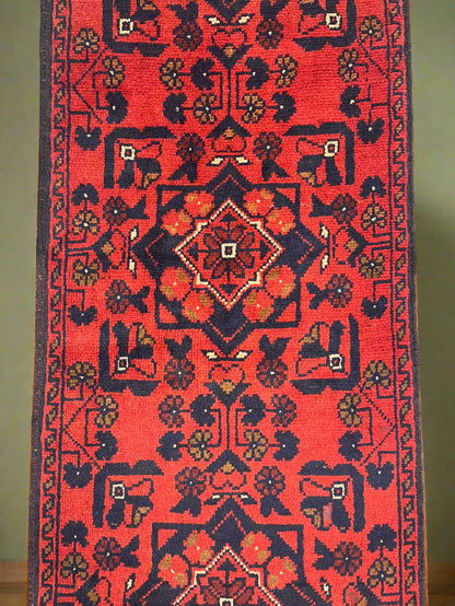 Khal Mohammedi 2X5 Handmade Wool Runner Rug # 12415