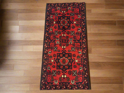 Khal Mohammedi 2X3 Handmade Wool Runner Rug # 12398