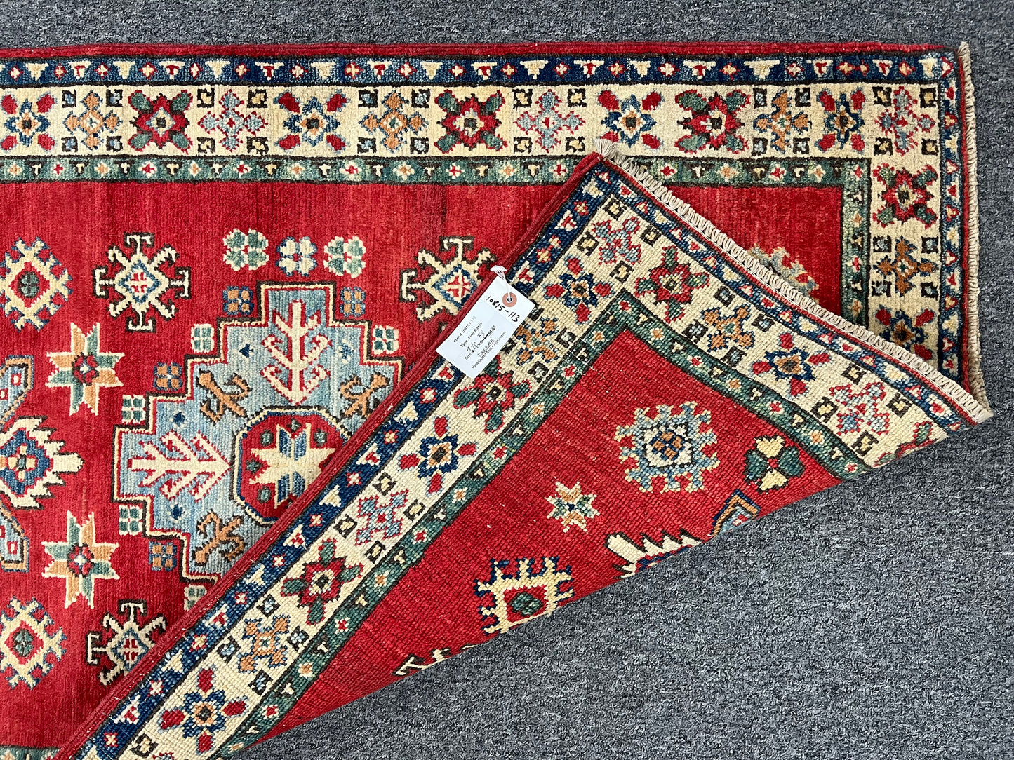 Kazak Runner Red 3'X10' Handmade Wool Rug # 10815