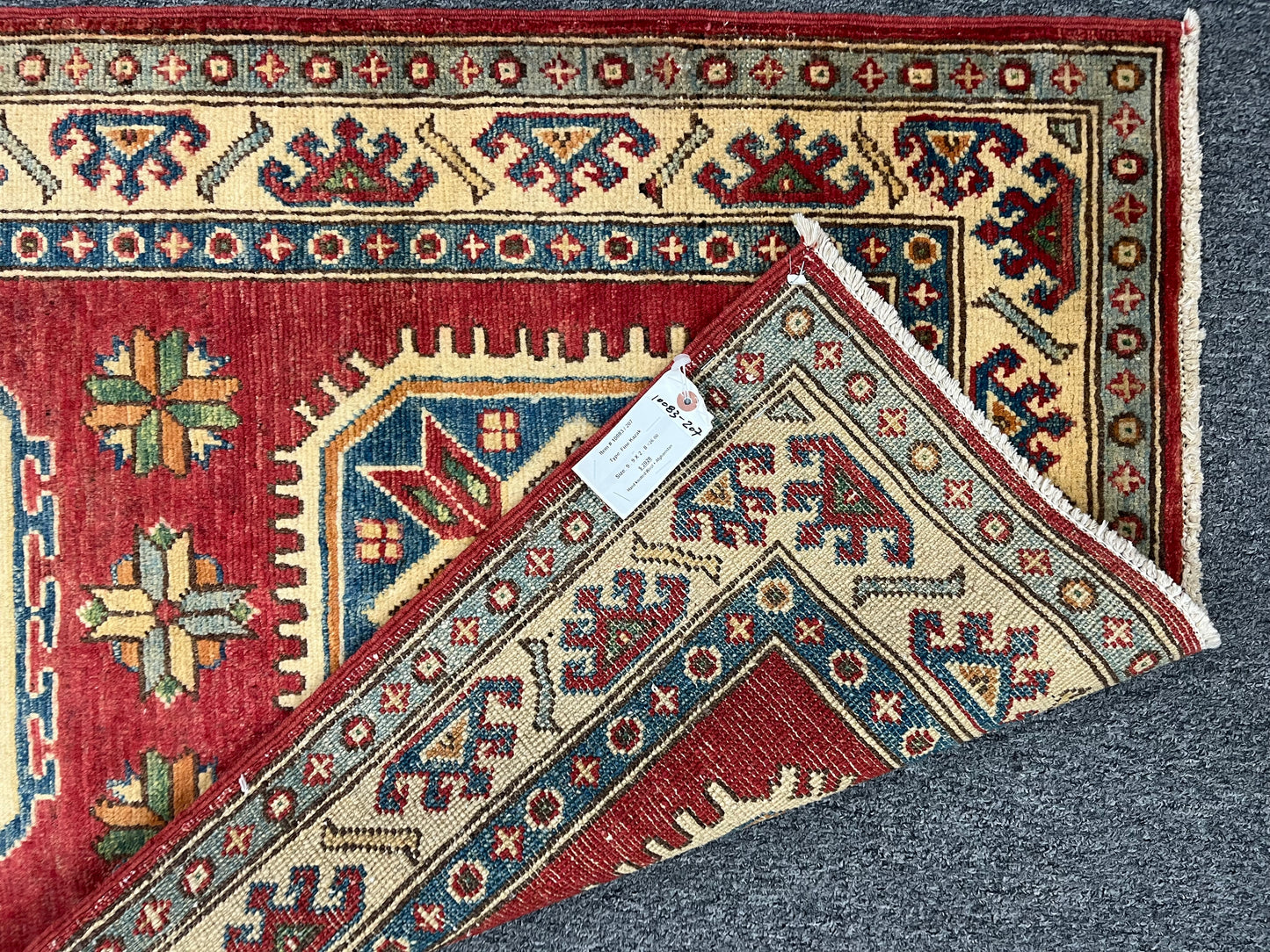 Kazak Runner Rust 3'X10' Handmade Wool Rug # 10083