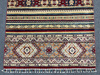 Tribal Khorjin 4X6 Handmade Wool Rug # 11310