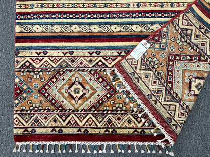 Tribal Khorjin 4X6 Handmade Wool Rug # 11310