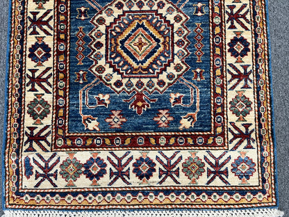 Runner Kazak Light Blue 2' 10"X 20' Handmade Wool Rug # 14602