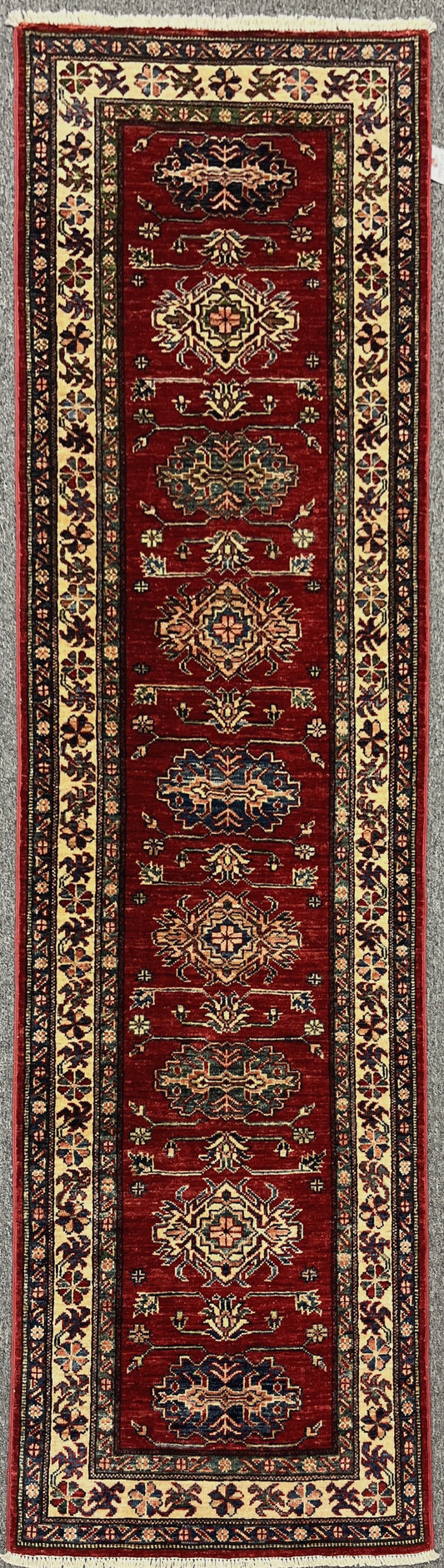 Super Kazak Runner 2' 6"X8' Handmade Wool Rug # 14584