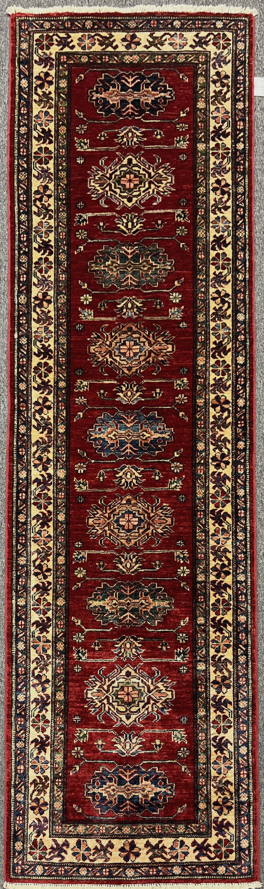 Super Kazak Runner 2' 6"X8' Handmade Wool Rug # 14585