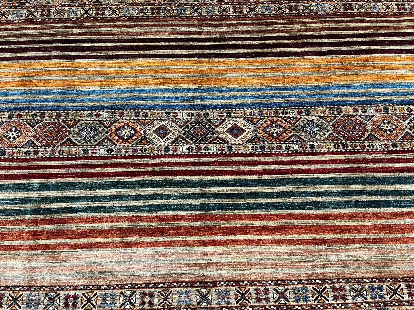 8X10 Khurjin Multicolor Handmade Wool Rug # 14567