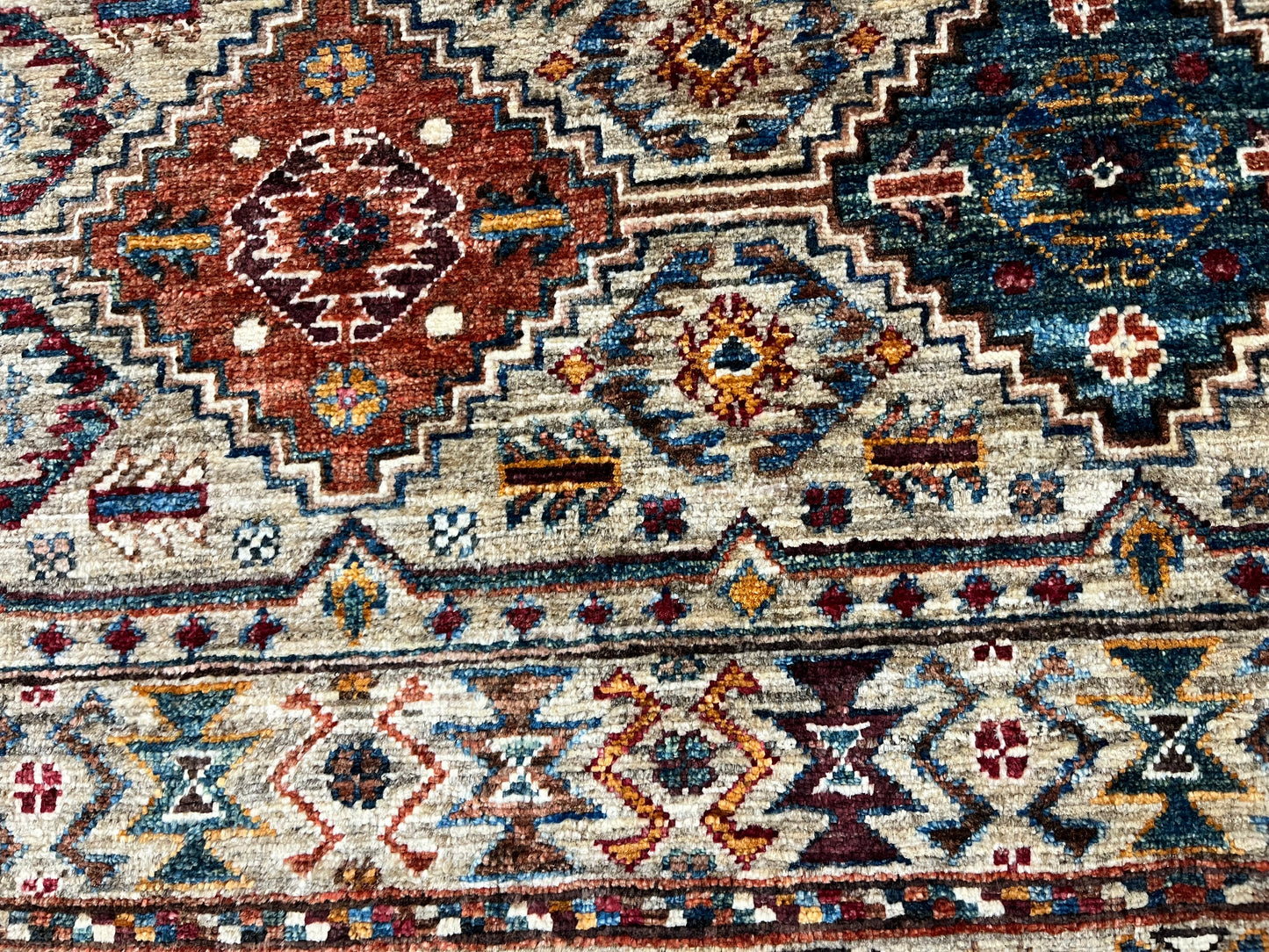 8X10 Khurjin Multicolor Handmade Wool Rug # 14567