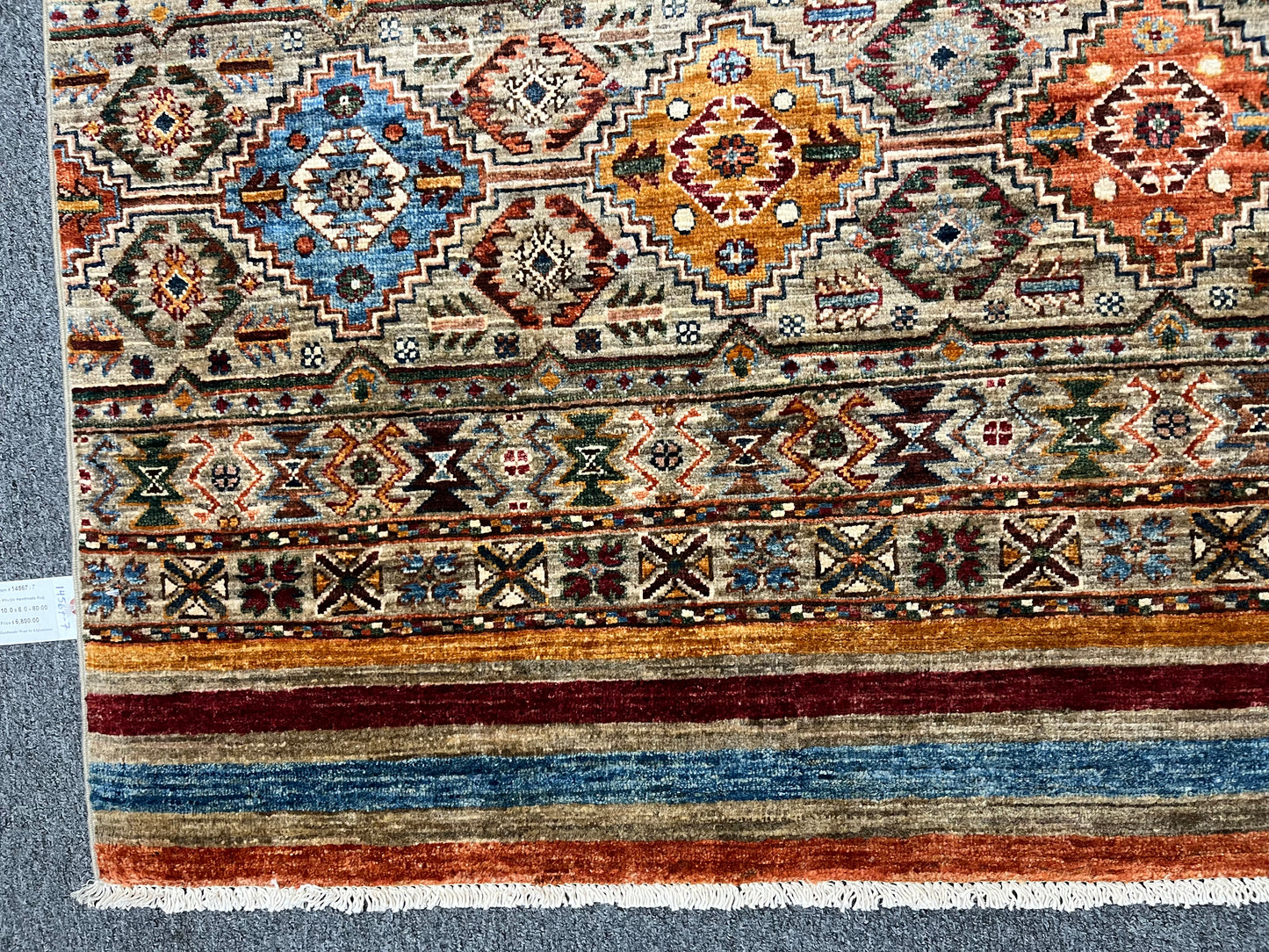 8X10 Khurjin Multicolor Handmade Wool Rug # 14567