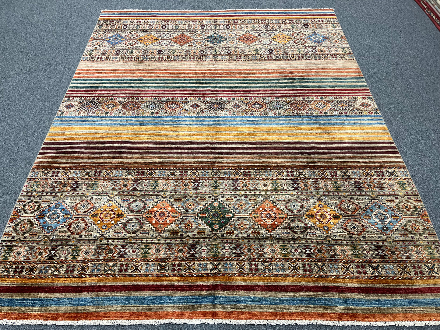 8X10 Khurjin Multicolor Handmade Wool Rug # 14567