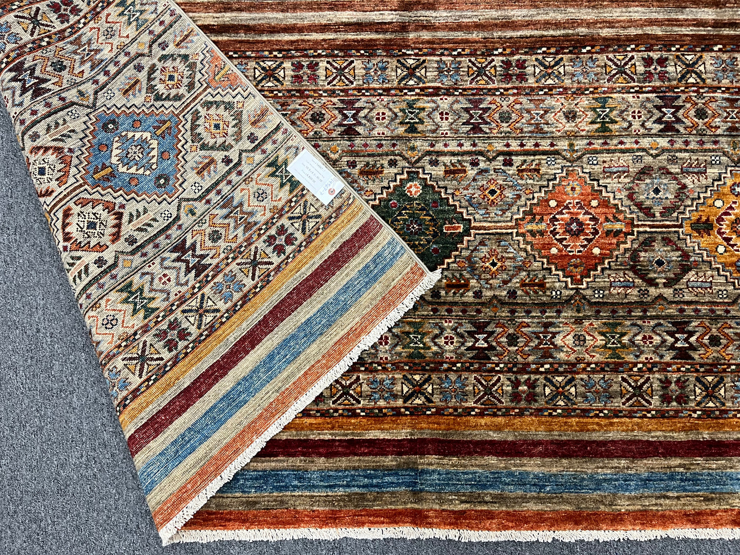 8X10 Khurjin Multicolor Handmade Wool Rug # 14567