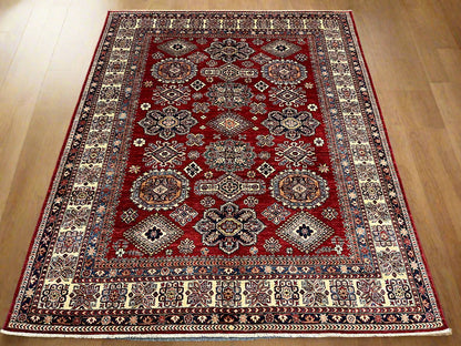 Super Kazak Red 8X10 Handmade Wool Rug # 14568