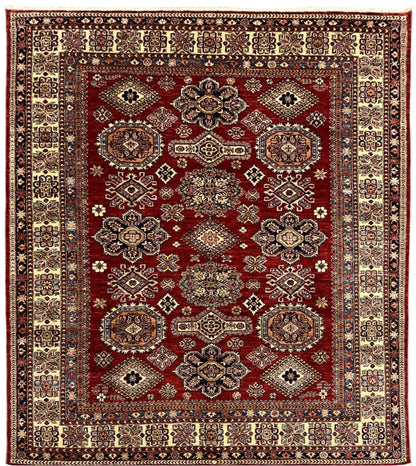 Super Kazak Red 8X10 Handmade Wool Rug # 14568