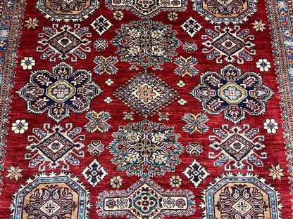 Super Kazak Red 8X10 Handmade Wool Rug # 14568