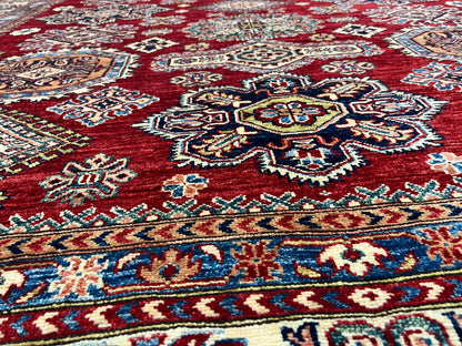 Super Kazak Red 8X10 Handmade Wool Rug # 14568