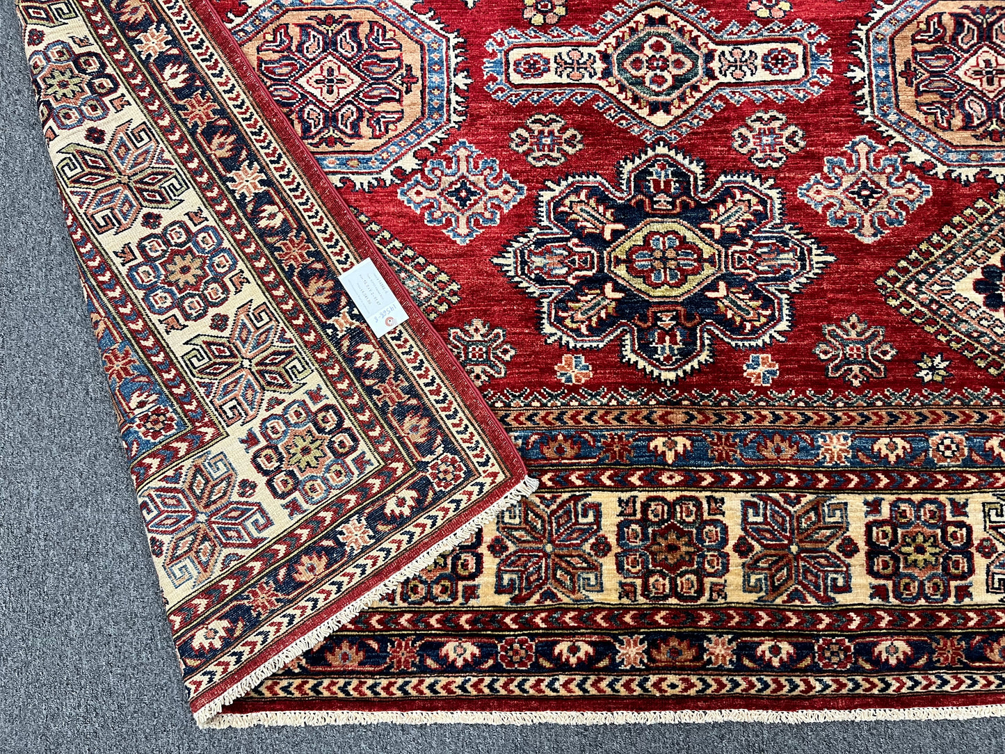 Super Kazak Red 8X10 Handmade Wool Rug # 14568