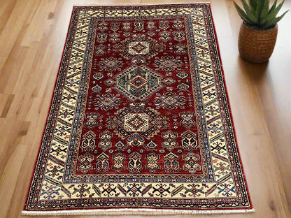 Super Kazak 6X8 Handmade Wool Rug # 14569