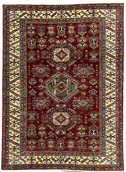 Super Kazak 6X8 Handmade Wool Rug # 14569