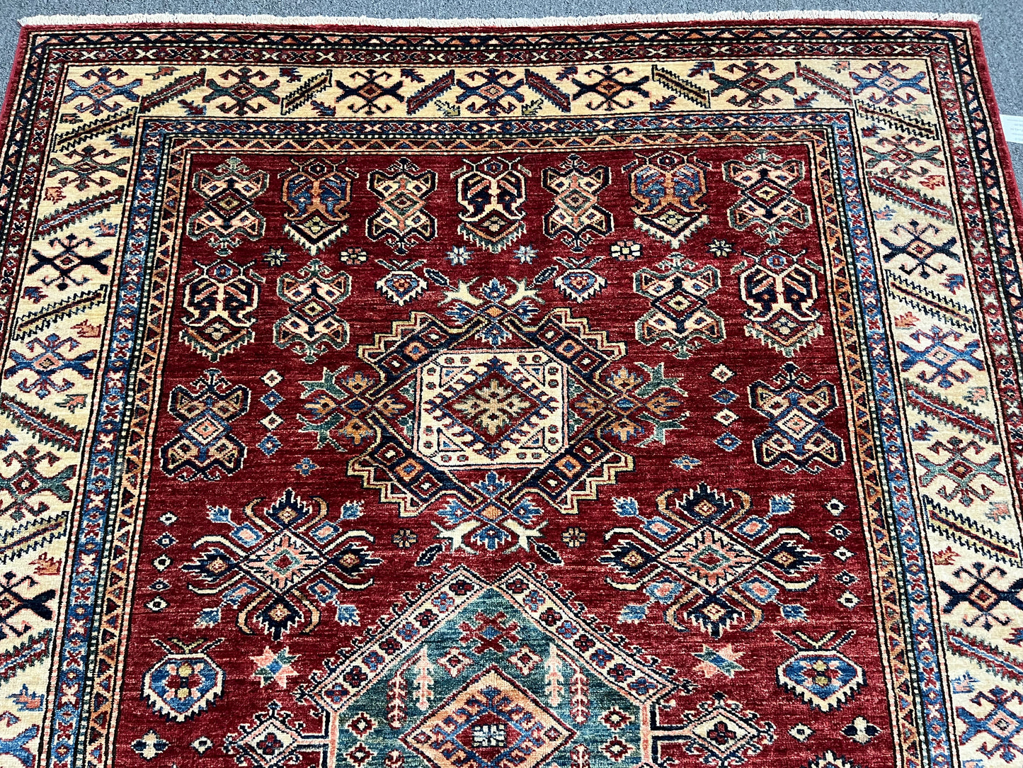 Super Kazak 6X8 Handmade Wool Rug # 14569