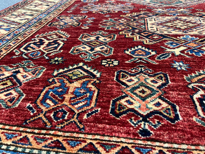 Super Kazak 6X8 Handmade Wool Rug # 14569