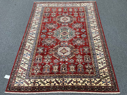 Super Kazak 6X8 Handmade Wool Rug # 14569