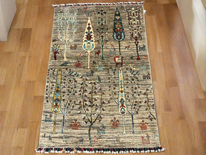 Tree of Life 3X5 Handmade Wool Rug # 14027