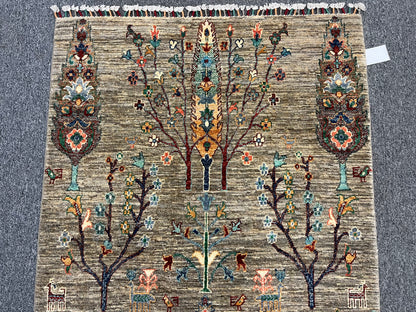 3X5 Tree Of Life Handmade Wool Rug # 14097