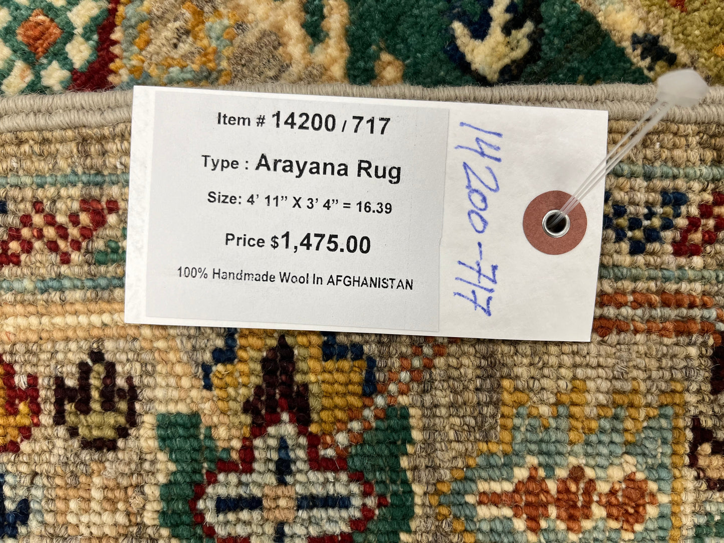 3' X 5' Tribal Aryana Handmade Wool Rug # 14200