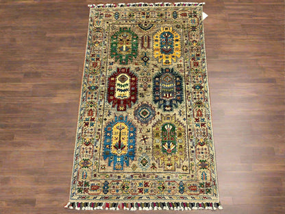 3' X 5' Tribal Aryana Handmade Wool Rug # 14089