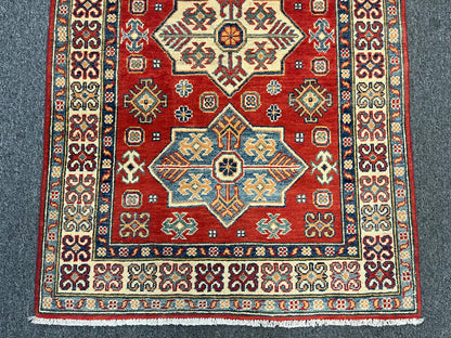 3 X 5 Fine Kazak handmade Wool Rug # 13874