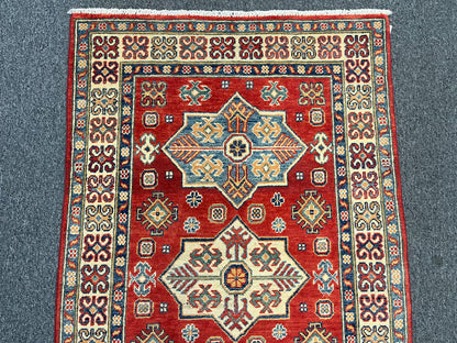 3 X 5 Fine Kazak handmade Wool Rug # 13874