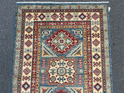 3 X 5 Kazak Handmade Wool Rug # 13877