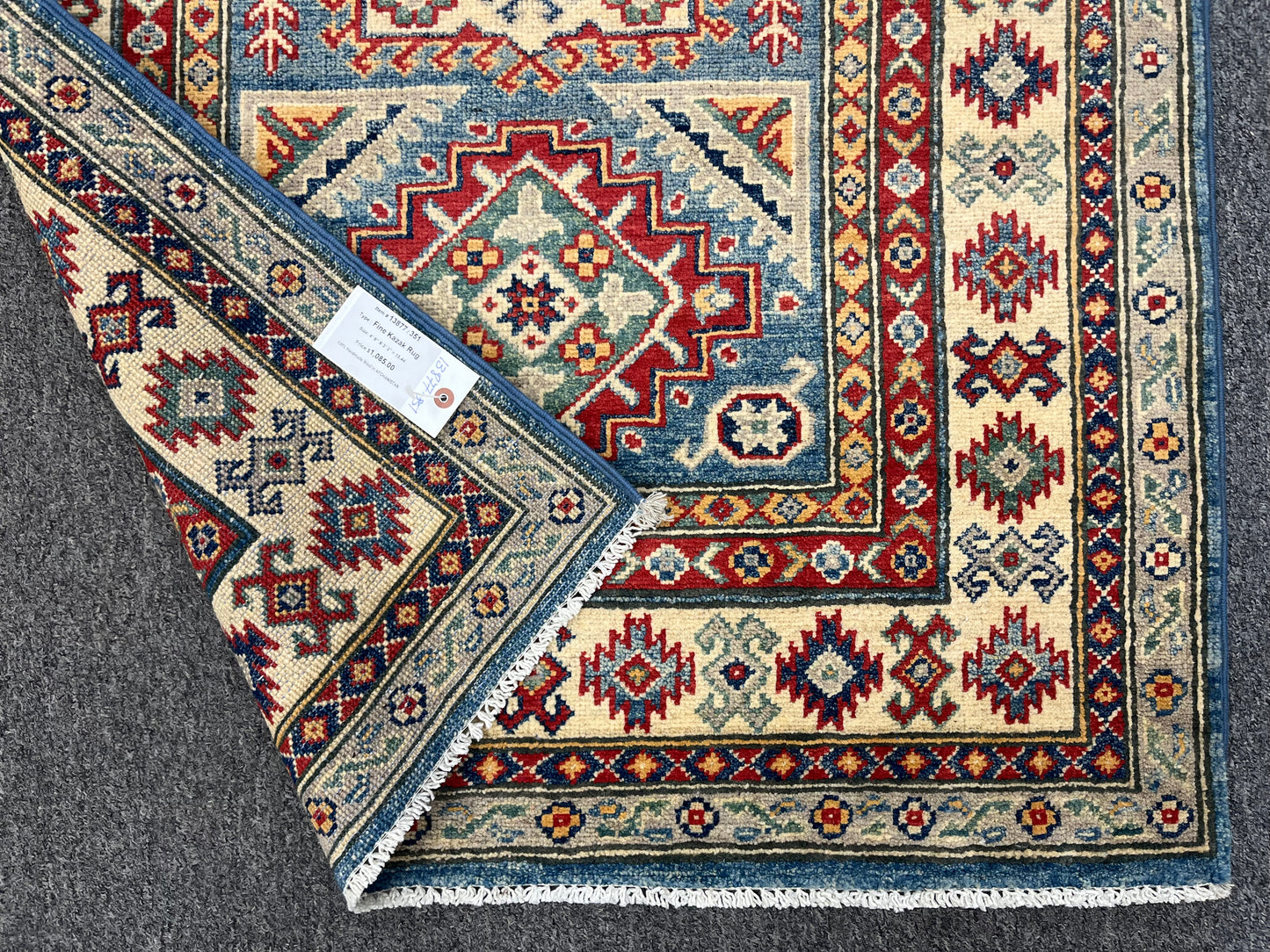 3 X 5 Kazak Handmade Wool Rug # 13877