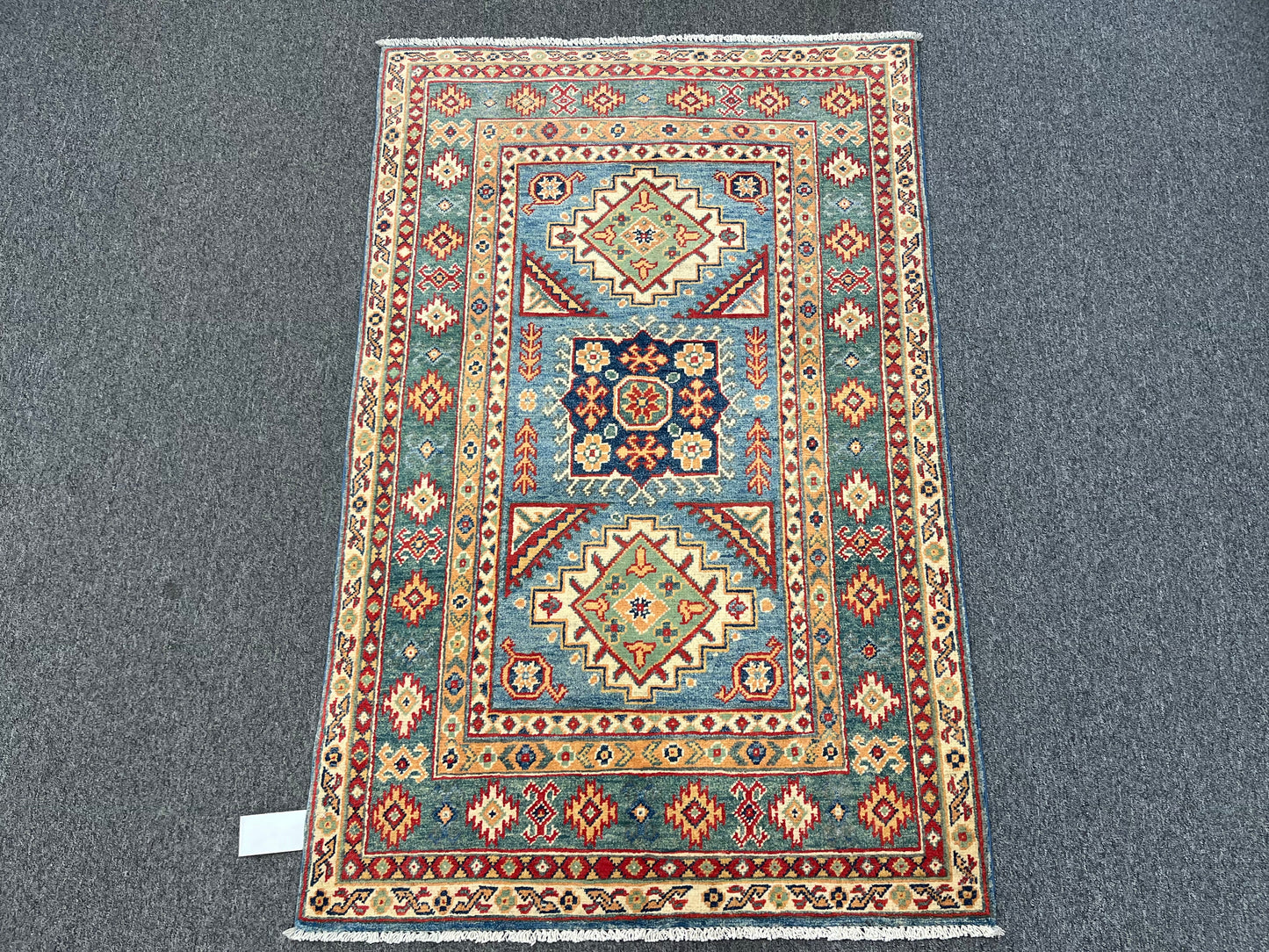 Kazak 3X5 Handmade Wool Rug # 13873