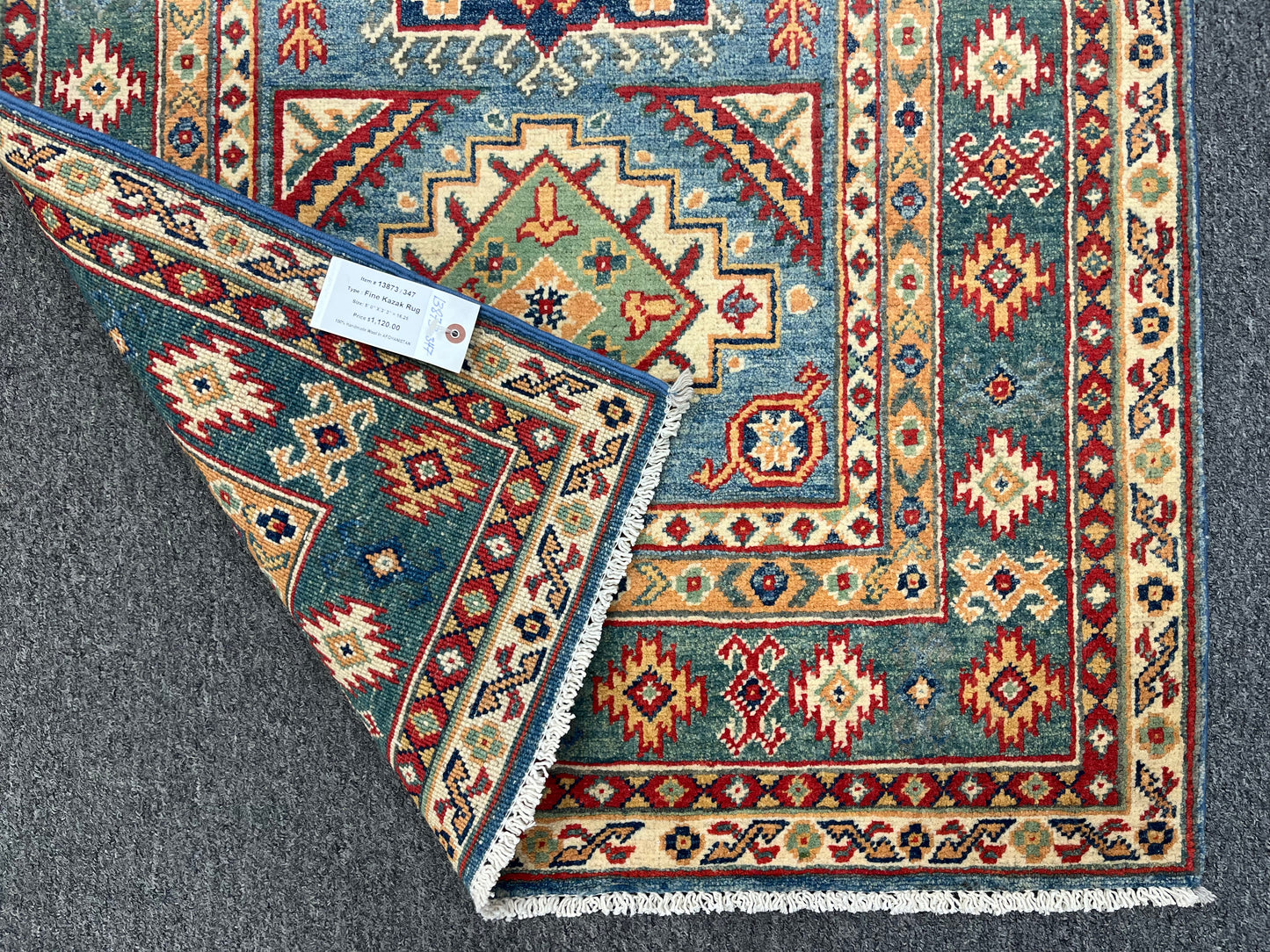 Kazak 3X5 Handmade Wool Rug # 13873