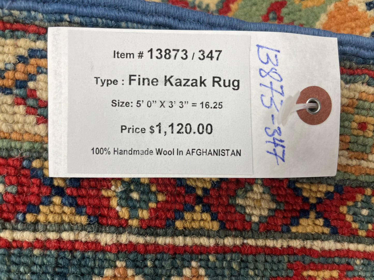 Kazak 3X5 Handmade Wool Rug # 13873