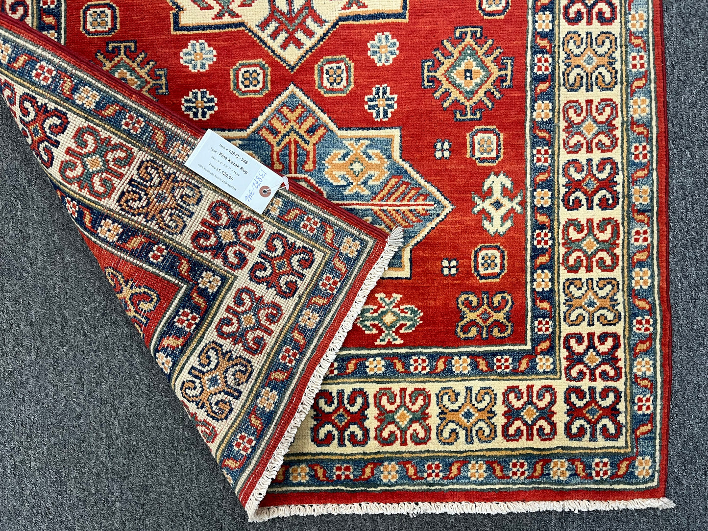 3 X 5 Kazak Handmade Wool Rug # 13872