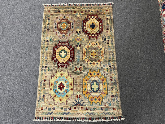 3 X 4 Tribal Khorjin Handmade Wool Rug # 14129