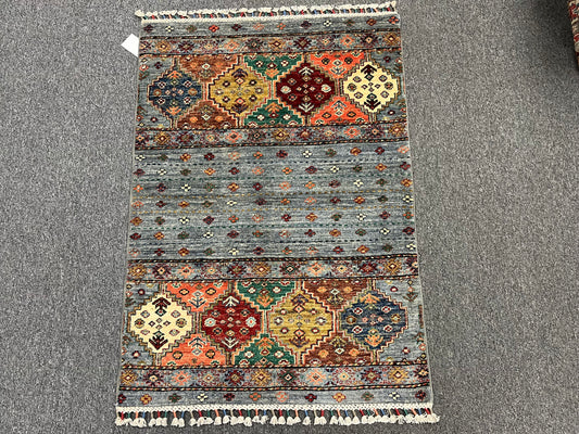 3 X 4 Tribal Khorjin Handmade Wool Rug # 14128