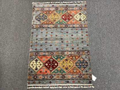 3 X 4 Tribal Khorjin Handmade Wool Rug # 14128