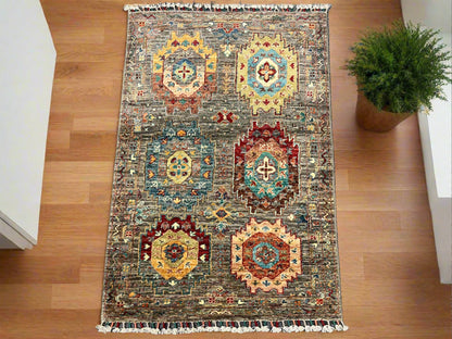 3 X 4 Tribal Khorjin Handmade Wool Rug # 14118